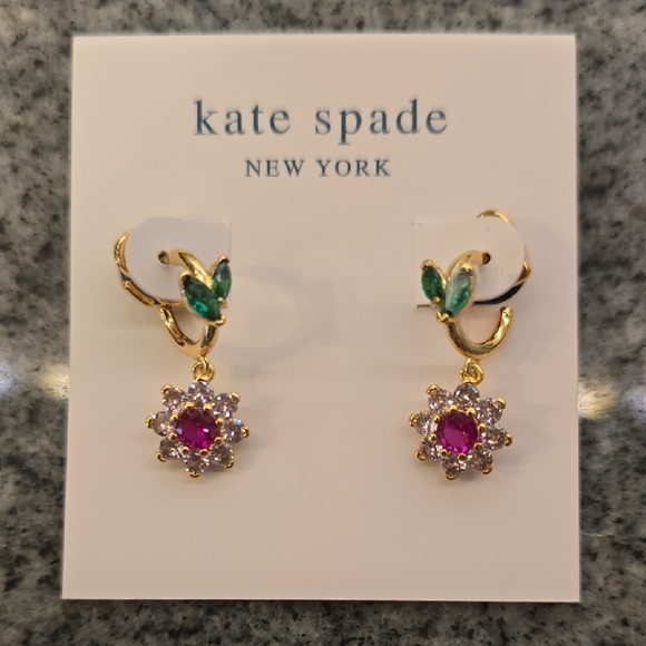 kate spade Jewelry - Kate Spade Floral Gemstone Earrings- "New Bloom"
